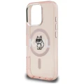 Etui Karl Lagerfeld IML Choupette Sketch Logo MagSafe na iPhone 16 Pro - różowe