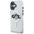 Etui Karl Lagerfeld IML Choupette Sketch Logo MagSafe na iPhone 16 - przezroczyste