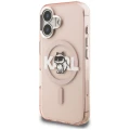 Etui Karl Lagerfeld IML Choupette Sketch Logo MagSafe na iPhone 16 - różowe
