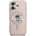 Etui Karl Lagerfeld IML Choupette Sketch Logo MagSafe na iPhone 16 - różowe
