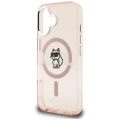 Etui Karl Lagerfeld IML Choupette Sketch Logo MagSafe na iPhone 16 - różowe
