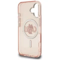 Etui Karl Lagerfeld IML Choupette Sketch Logo MagSafe na iPhone 16 - różowe