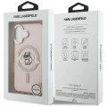 Etui Karl Lagerfeld IML Choupette Sketch Logo MagSafe na iPhone 16 - różowe