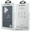 Etui Karl Lagerfeld IML Glitter Karl & Choupette Heads Logo MagSafe na iPhone 16 - czarne