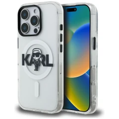Etui Karl Lagerfeld IML Karl Sketch Logo MagSafe na iPhone 16 Pro Max - przezroczyste