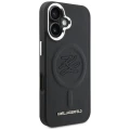 Etui Karl Lagerfeld Initial & Metal Logo MagSafe na iPhone 16 - czarne