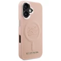 Etui Karl Lagerfeld Initial & Metal Logo MagSafe na iPhone 16 - różowe
