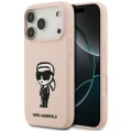 Etui Karl Lagerfeld Silicone Karl Sketch & Logo MagSafe na iPhone 17 Pro Max - różowe