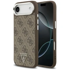 Etui Guess 4G Triangle Logo MagSafe na iPhone Air - brązowe