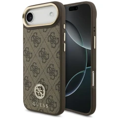 Etui Guess 4G Strass Logo MagSafe na iPhone Air - brązowe