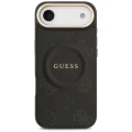 Etui Guess Peony Hot Stamp MagSafe na iPhone Air - czarne