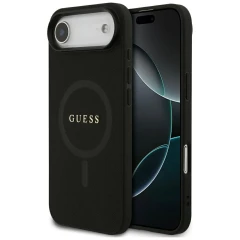 Etui Guess Saffiano Classic Logo MagSafe na iPhone Air - czarne