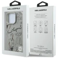 Etui Karl Lagerfeld Grained Pattern & Logo MagSafe na iPhone 16 Pro - szare