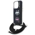 Etui Karl Lagerfeld IML Crossbody Karl&Choupette Head na iPhone 16 Pro - czarne