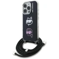 Etui Karl Lagerfeld IML Crossbody Karl&Choupette Head na iPhone 16 Pro Max - czarne