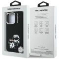 Etui Karl Lagerfeld Silicone Karl&Choupette Sketch MagSafe na iPhone 16 Pro Max - czarne