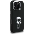 Etui Karl Lagerfeld Silicone Karl Sketch MagSafe na iPhone 16 Pro - czarne