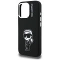 Etui Karl Lagerfeld Silicone Karl Sketch MagSafe na iPhone 16 Pro - czarne
