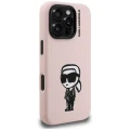 Etui Karl Lagerfeld Silicone Karl Sketch MagSafe na iPhone 16 Pro Max - różowe