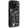 Etui Karl Lagerfeld Grained Pattern & Logo MagSafe na iPhone 16 Pro Max - czarne