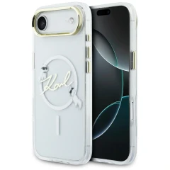 Etui Karl Lagerfeld IML Choupettes Karl  Script Logo MagSafe na iPhone Air - przezroczyste