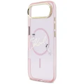 Etui Karl Lagerfeld IML Choupettes Karl  Script Logo MagSafe na iPhone Air - różowe