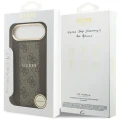 Etui Guess 4G Stripe MagSafe na iPhone Air - brązowe