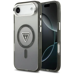 Etui Guess IML Gradient Triangle Logo MagSafe na iPhone Air - czarne