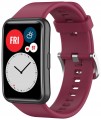 Pasek RabbitMob do Huawei Watch Fit / Fit SE / Fit New, Miękki | Bordowy