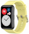 Pasek RabbitMob do Huawei Watch Fit / Fit SE / Fit New, Miękki | Żółty