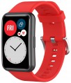 Pasek RabbitMob do Huawei Watch Fit / Fit SE / Fit New, Miękki | Czerwony