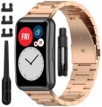 Bransoleta stalowa RabbitMob pasek do Huawei Watch Fit / Fit SE / Fit New | Różowe złoto