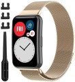 Bransoleta Milanese pasek RabbiMob do Huawei Watch Fit / Fit SE / Fit New | Szampański beż