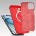 Etui RabbitMob do iPhone 15 Plus, Silikonowe PREMIUM, Smukłe, do MagSafe | Czerwony