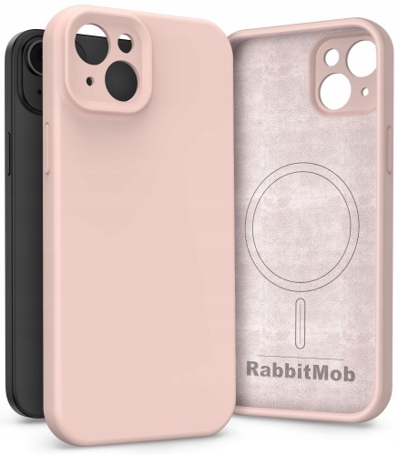 Etui RabbitMob do iPhone 15 Plus, Silikonowe PREMIUM, Smukłe, do MagSafe | Różowy
