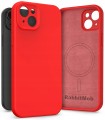 Etui RabbitMob do iPhone 15, Silikonowe PREMIUM, Case, Smukłe, do MagSafe | Czerwony