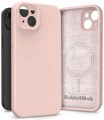 Etui RabbitMob do iPhone 15, Silikonowe PREMIUM, Case, Smukłe, do MagSafe | Różowy
