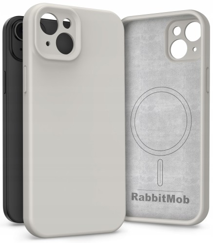 Etui RabbitMob do iPhone 15, Silikonowe PREMIUM, Case, Smukłe, do MagSafe | Beżowy