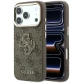 Etui Guess 4G & Big Resin Logo na iPhone 17 Pro / 18 Pro - brązowe