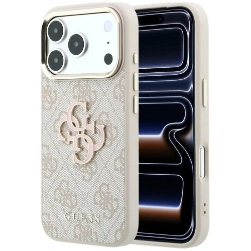 Etui Guess 4G & Big Resin Logo na iPhone 17 Pro / 18 Pro - różowe