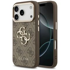 Etui Guess 4G Big 4G Classic Logo na iPhone 17 Pro / 18 Pro - brązowo-złote