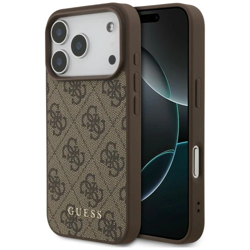 Etui Guess 4G Classic na iPhone 17 Pro / 18 Pro - brązowe