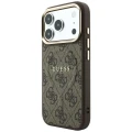 Etui Guess Embossed 4G Classic MagSafe na iPhone 17 Pro / 18 Pro - brązowe