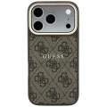 Etui Guess Embossed 4G Classic MagSafe na iPhone 17 Pro / 18 Pro - brązowe
