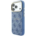 Etui Guess Embossed 4G Classic MagSafe na iPhone 17 Pro / 18 Pro - niebieskie