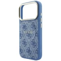 Etui Guess Embossed 4G Classic MagSafe na iPhone 17 Pro / 18 Pro - niebieskie