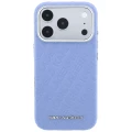 Etui Karl Lagerfeld Grained Allover Logo Metal Elongated MagSafe na iPhone 17 Pro / 18 Pro - niebieskie