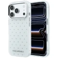 Etui Karl Lagerfeld IML Rhinestones Allover and Electroplated Logo na iPhone 17 Pro / 18 Pro - białe