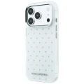 Etui Karl Lagerfeld IML Rhinestones Allover and Electroplated Logo na iPhone 17 Pro / 18 Pro - białe