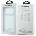 Etui Karl Lagerfeld IML Rhinestones Allover and Electroplated Logo na iPhone 17 Pro / 18 Pro - białe